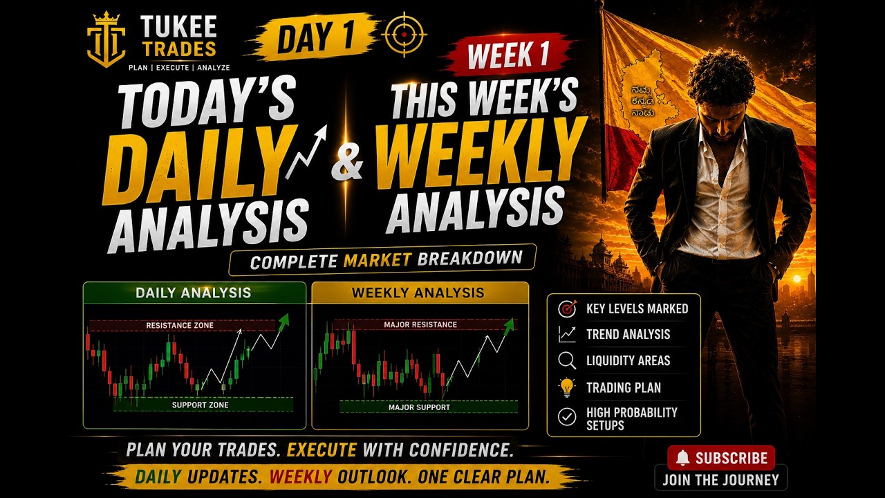 Week 1 Market Analysis | Today's Trading Plan + Weekly Outlook | GOLD Analysis