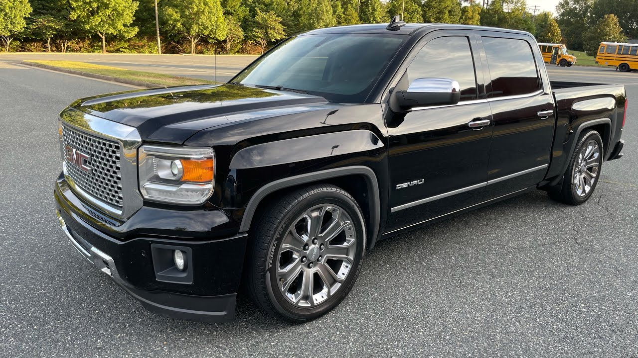 LOWERED 2015 GMC Sierra 1500 DENALI 6.2L 4x4 exhaust take off and review FOR SALE!