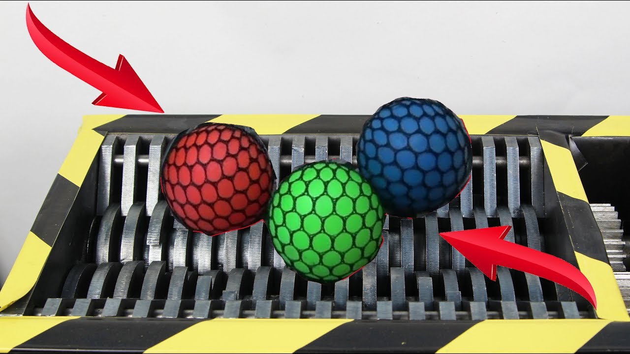 Experiment Shredding Anti Stress Balls Satisfying | The Crusher