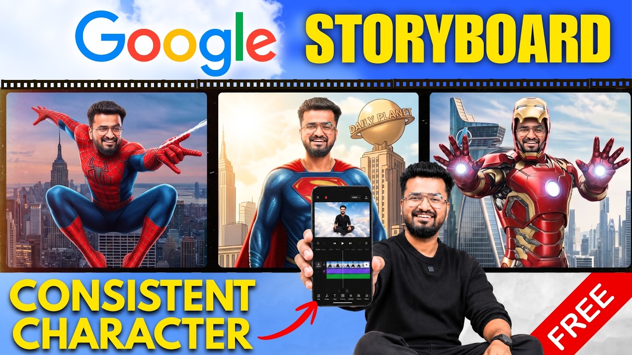 Google Flow Storyboard Studio Tutorial: 100% Consistent AI Characters! 🤯