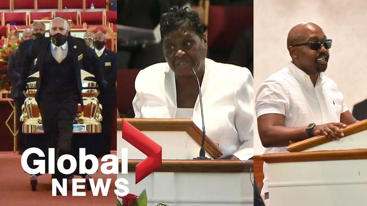 George Floyd memorial: Family member calls for end to racism, police brutality