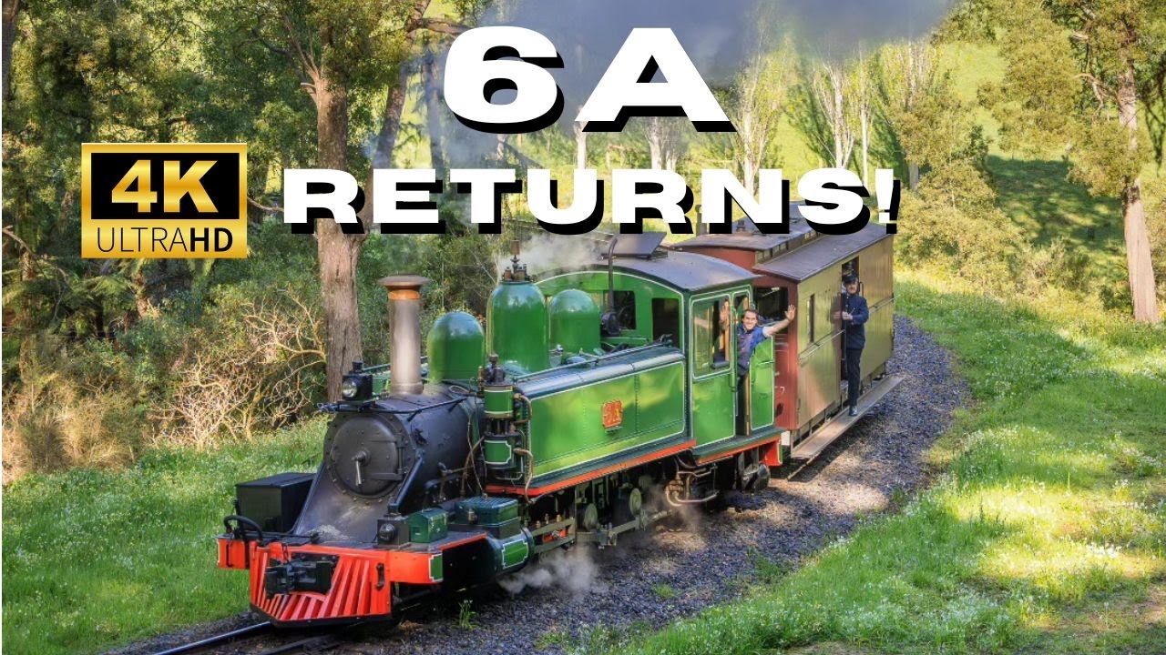 Puffing Billy's 6A возвращается в Steam! Документальный фильм о тестовом поезде в формате 4K