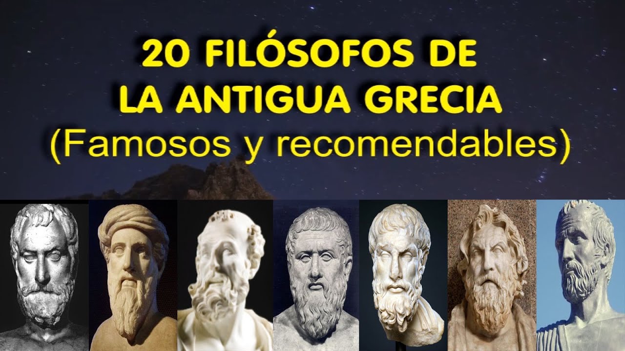 20 fil&oacute;sofos griegos - Famosos e incluyendo a fil&oacute;sofos presocr&aacute;ticos