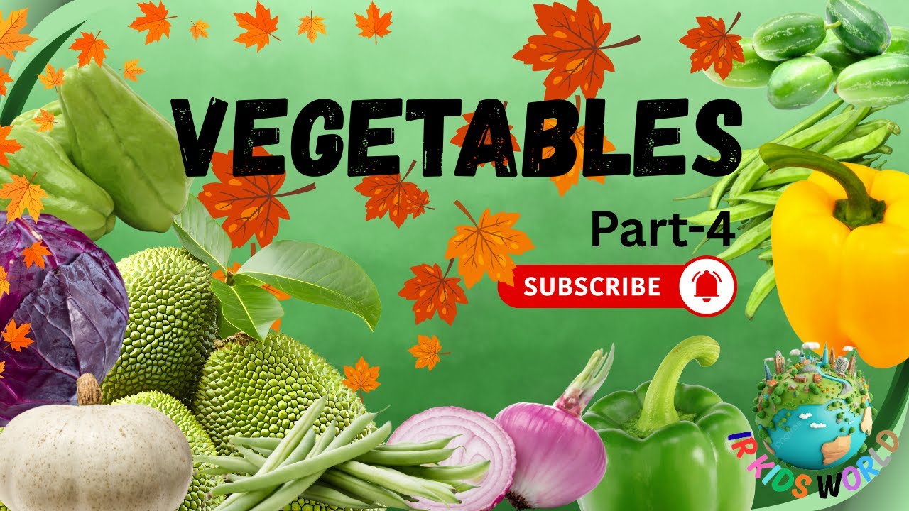 Vegetable Names Part-4 | Vegetable Names in English & Uses | How to Spell Vegs Names | IR KIDS WORLD