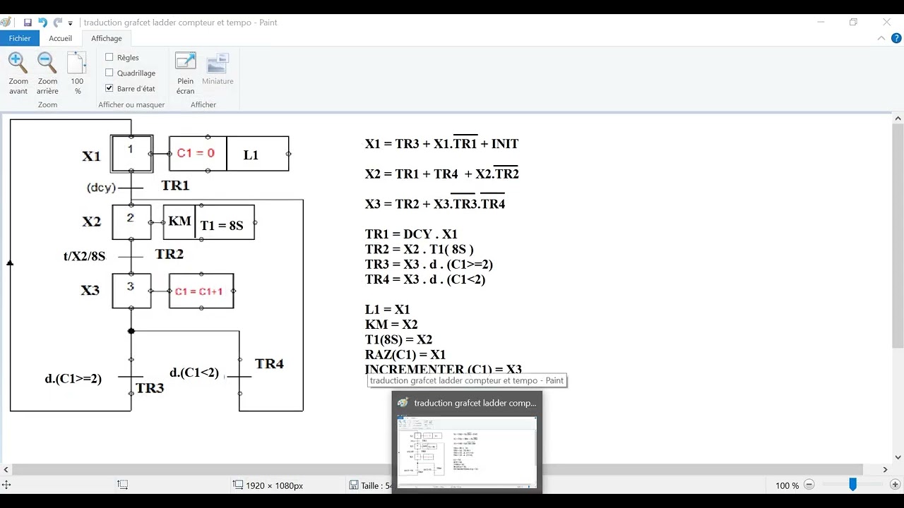 TIAPORTAL TRADUCTION GRAFCET LADDER TEMPORISATION ET COMPTEUR