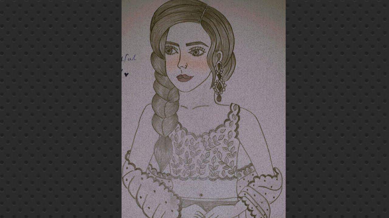 How to draw a beautiful girl sketch....draw a girl sketch step by step 