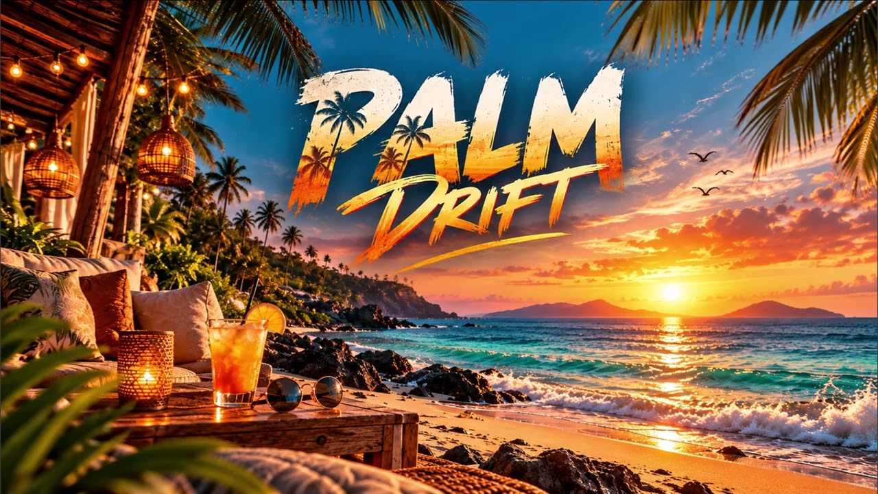 Palm Drift Tropical Sunset Escape | Tropical Chill House Music | Copyright Free Music