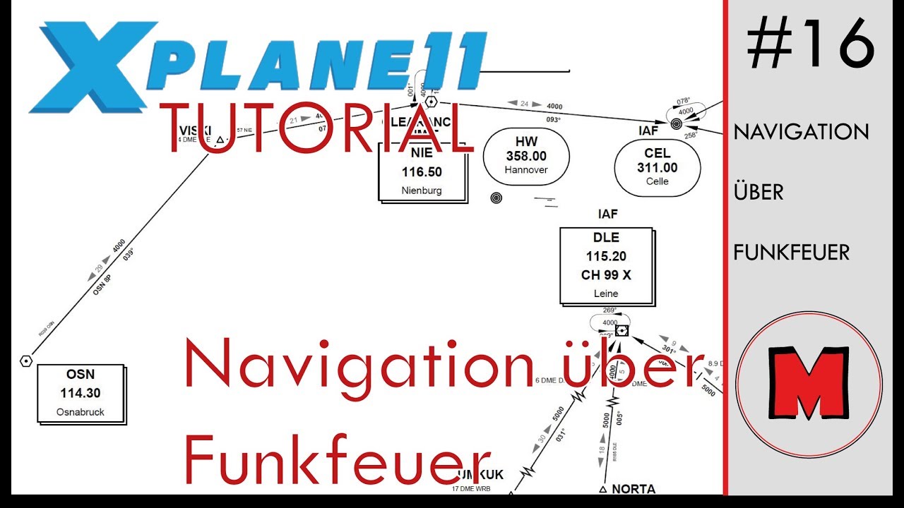 X-Plane 11 TUTORIAL #16: Navigation über VOR und NDB (Theorie-Vorbereitung) [GERMAN]