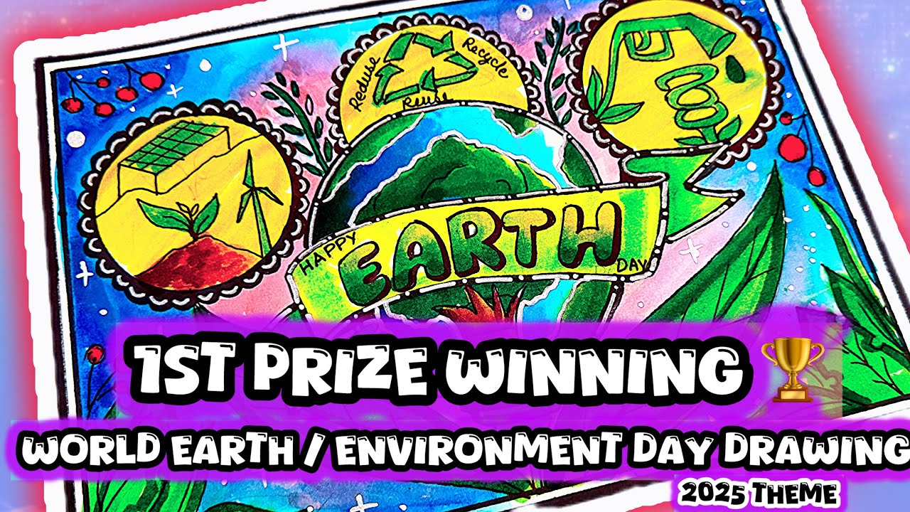 Earth Day Drawing / Earth Day Poster Drawing /World Earth Day Drawing / Environment Day Drawing