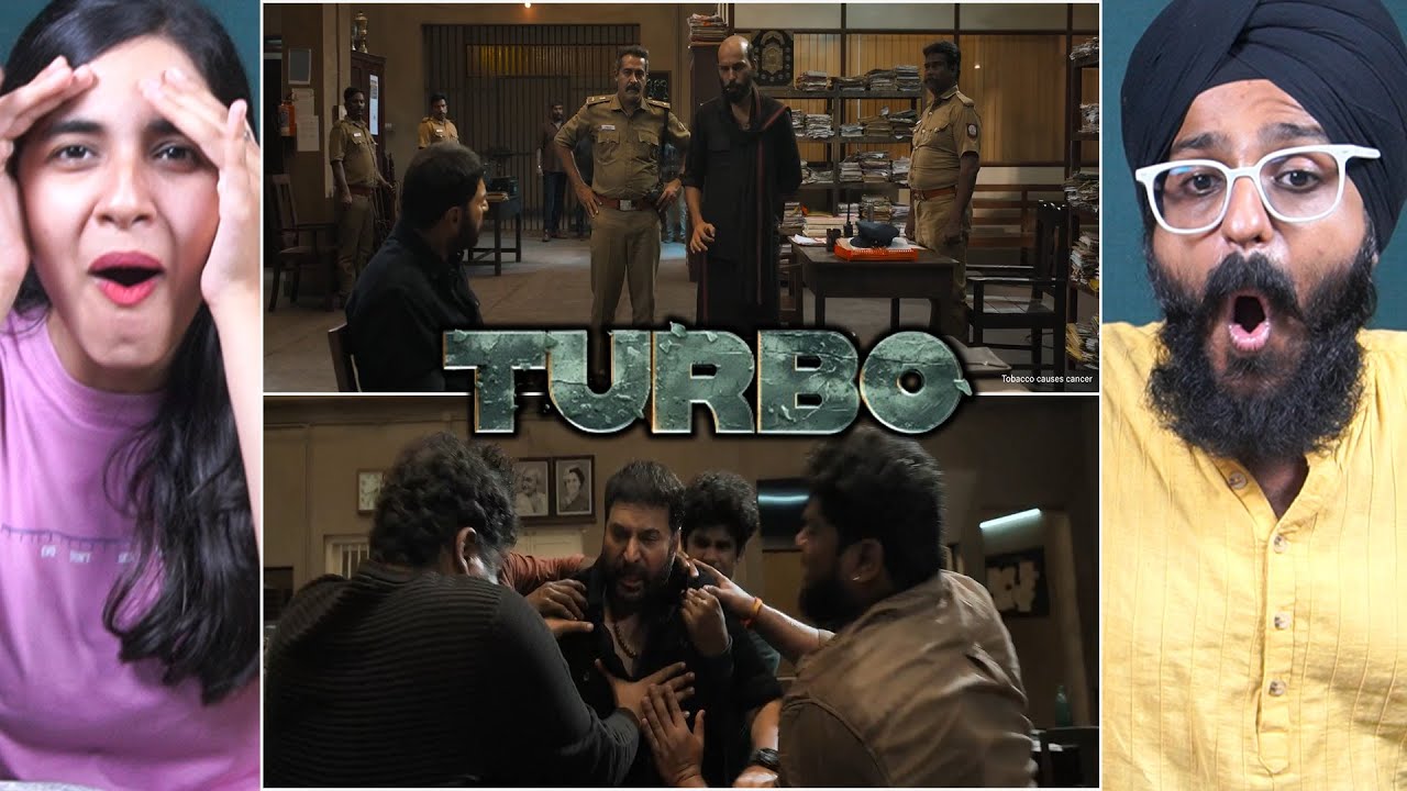 TURBO MASS POLICE STATION FIGHT SCENE REACTION | Mammootty | Parbrahm Singh