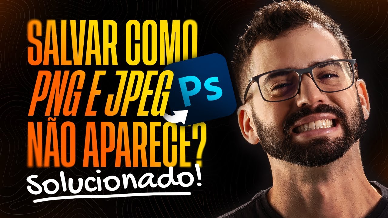 SALVAR COMO JPEG e PNG não APARECE no Photoshop? RESOLVIDO! (2024)