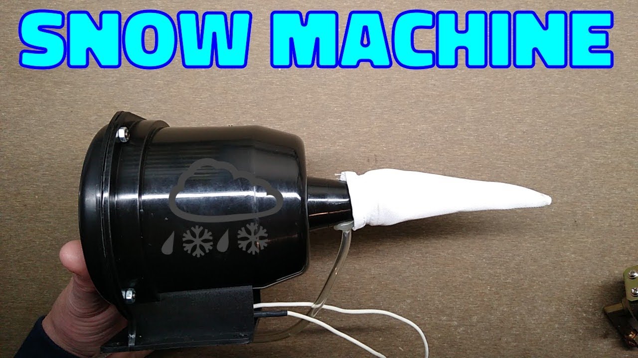Inside a snow machine blower