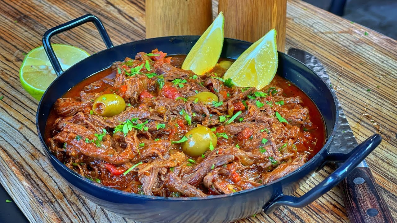 Pulled Beef auf kubanisch - Rinderschmortopf Ropa Vieja - Westmünsterland BBQ