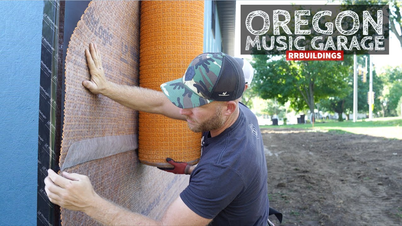 Oregon Music Garage: How to Install a Water Screen and Vertical Siding