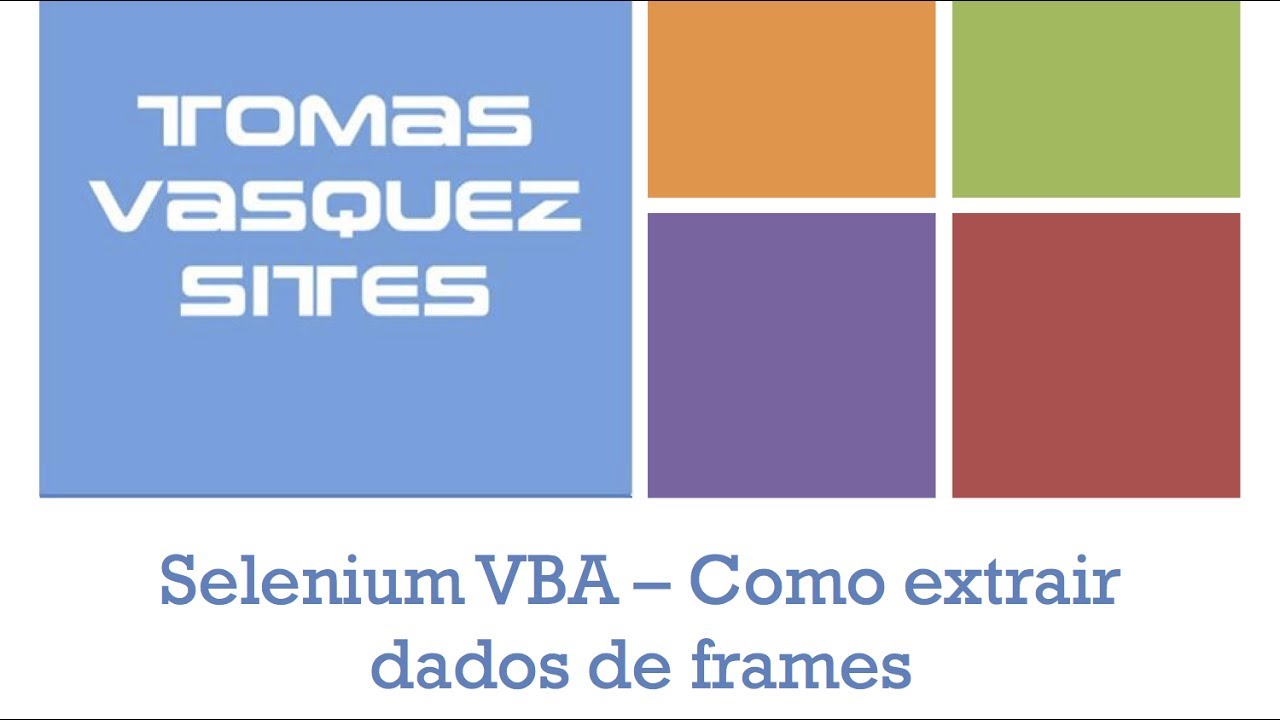Selenium VBA - Como extrair dados de frames