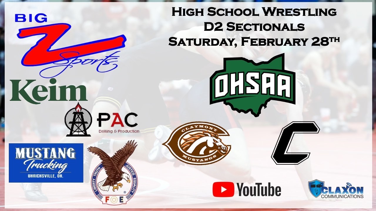 OHSAA D2 Wrestling Sectionals at Claymont - High School Wrestling from BIG Z Sports