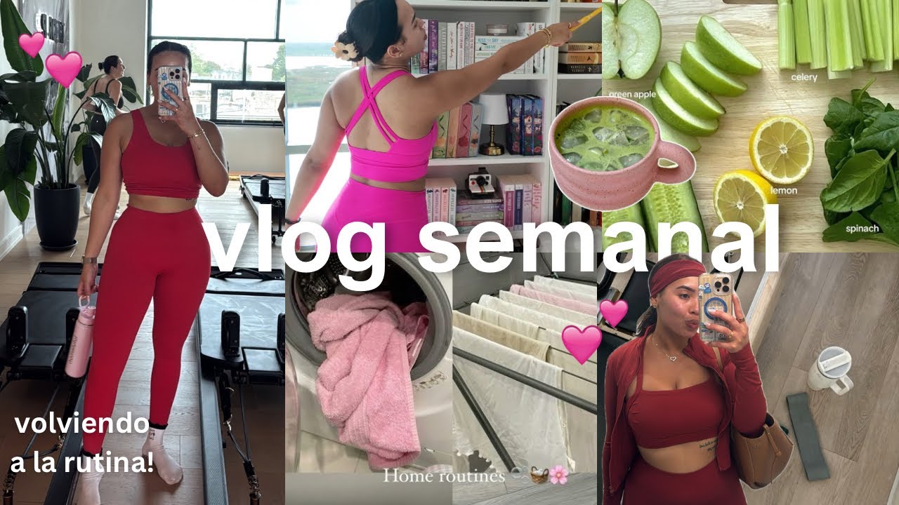 vlog semanal: limpieza profunda 🎀 volviendo a mi rutina, comidas saludables, pilates y organizacion