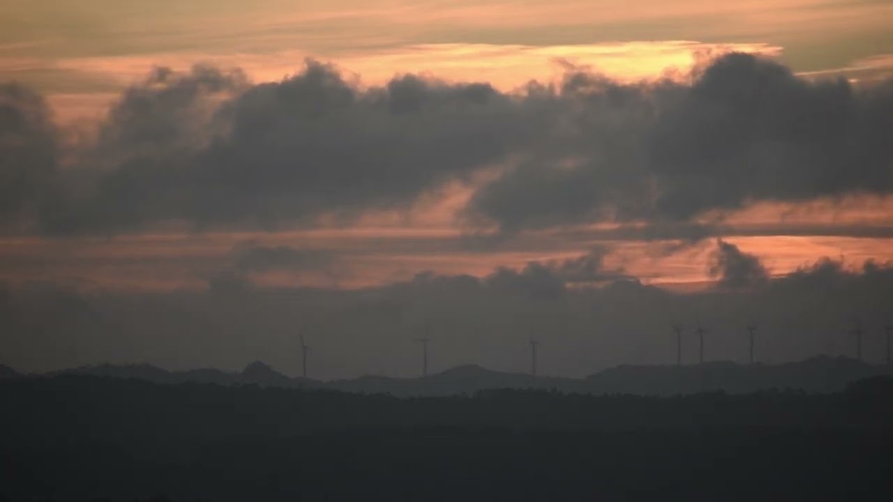 Después de la puesta de sol sobre la Ría de Corme y Laxe
