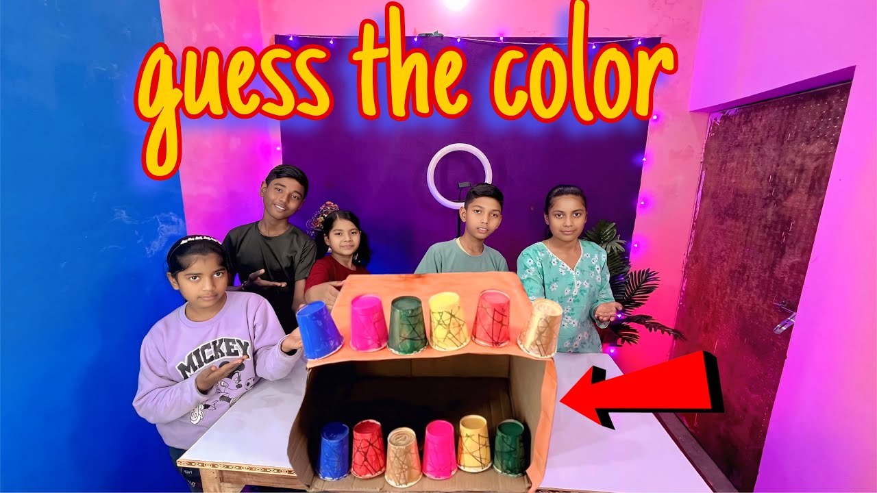 Guess the colour 😂|| smart team all in one #familyvlog 