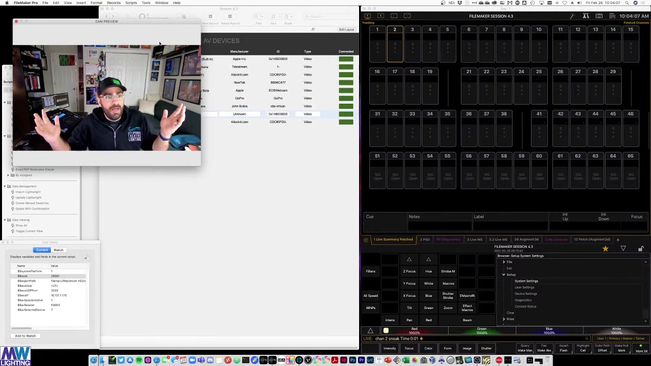 FileMaker for Stage Lighting - Lesson 4.3 - Autocapture of Focus Photos