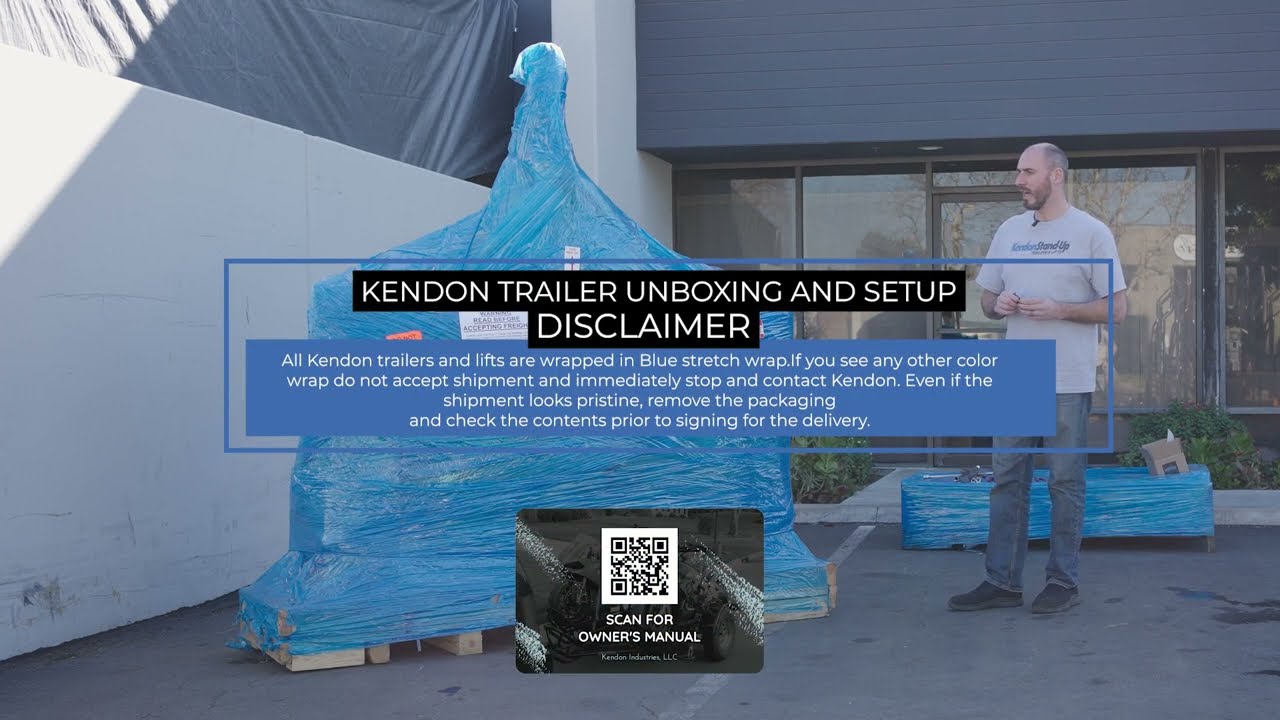 Kendon Folding Motorcycle Trailer Uncrating and Assembly Process - 2023 Update