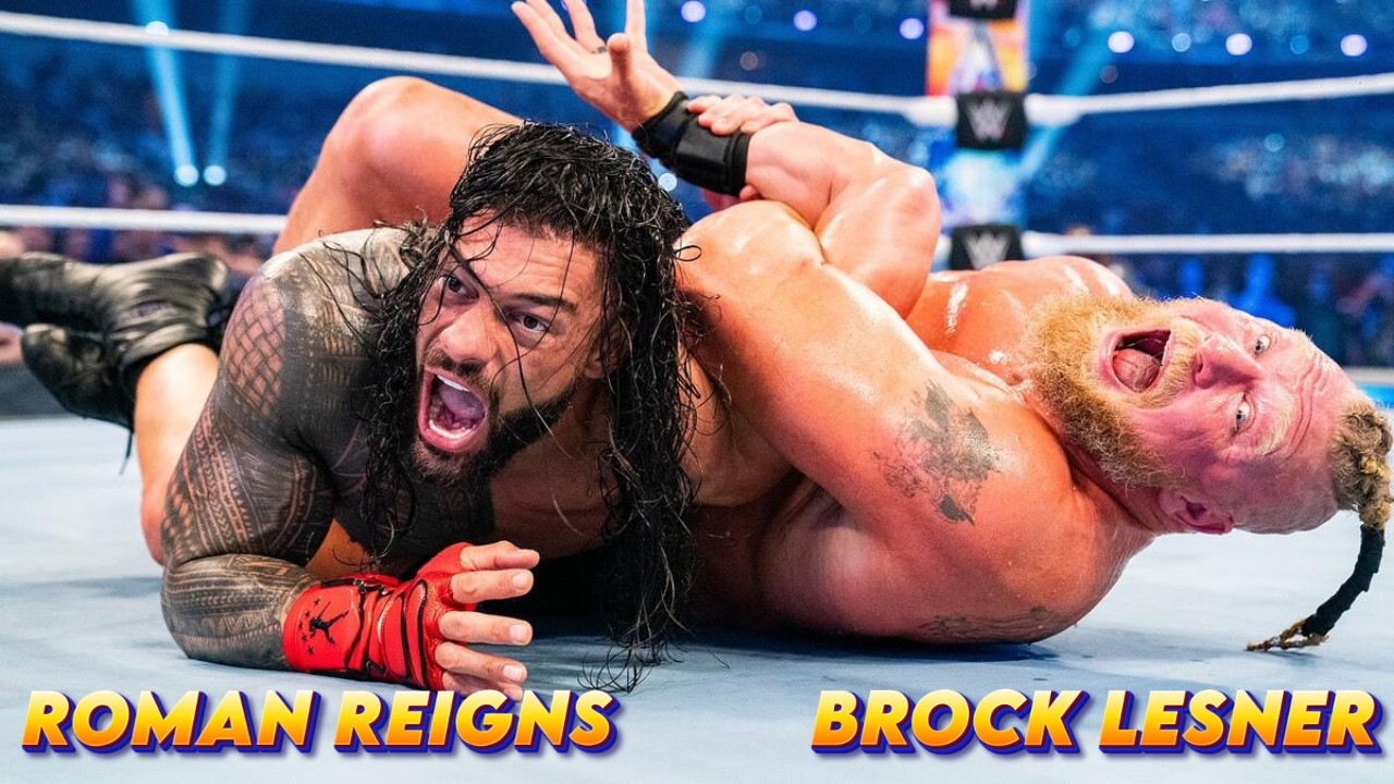 ROMAN REIGNS SHOCKED BROCK LESNER with devastating SPEAR😱😱 | MOST EPIC MATCH AT WRESTLEMANIA #wwe