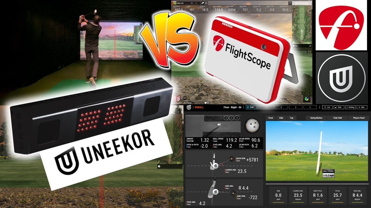 Golf Simulator Review - Flightscope Mevo+ vs Uneekor QED - FIRST LOOK!