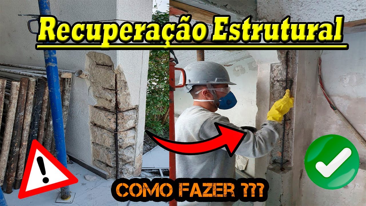 Recupera&ccedil;&atilde;o estrutural de pilar e viga - Como fazer? Recupera&ccedil;&atilde;o devido a corros&atilde;o das armaduras