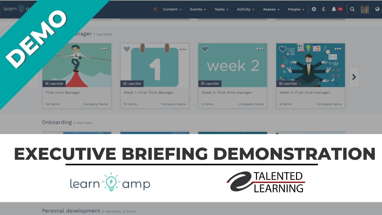 Learn Amp LMS Executive Briefing Demonstration