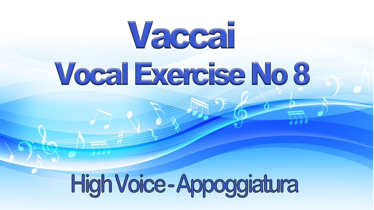 Vaccai Practical Method Lesson 8 Appoggiatura -  Key F for High Voice - Suitable Soprano and Tenor