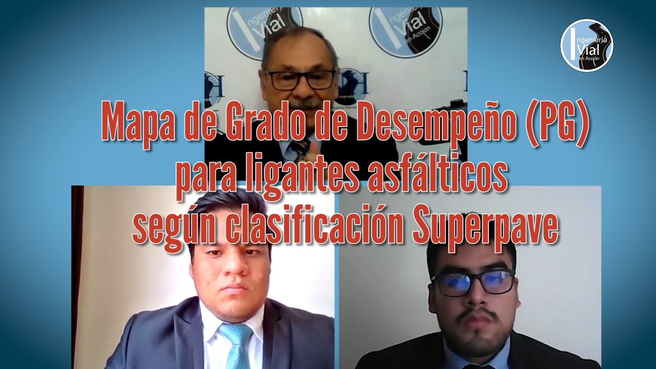 Mapa de Grado de Desempe&ntilde;o (PG) para ligantes asf&aacute;lticos seg&uacute;n clasificaci&oacute;n Superpave