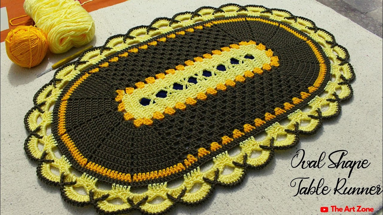 Hey! This Unique Crochet Oval Table Runner Pattern isn't as Difficult as you Think. Give it a Try!