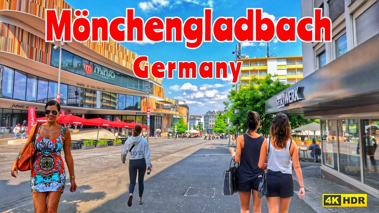 Mönchengladbach, Germany/ Walking tour in Mönchengladbach city in Germany 4K HDR 60fps