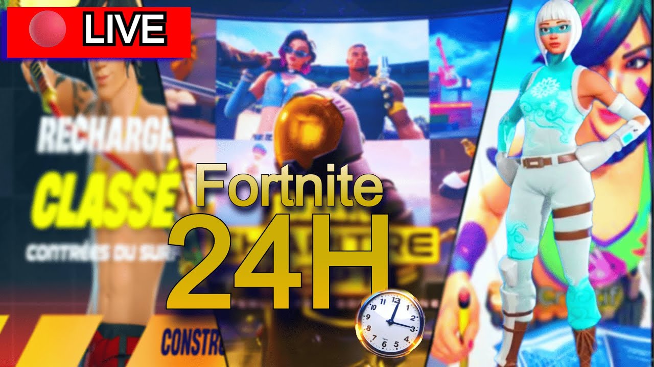 🇲🇫FORTNITE LIVE 24H ⏰ Chill, Ranked, Reload & fun avec le chat Part.2
