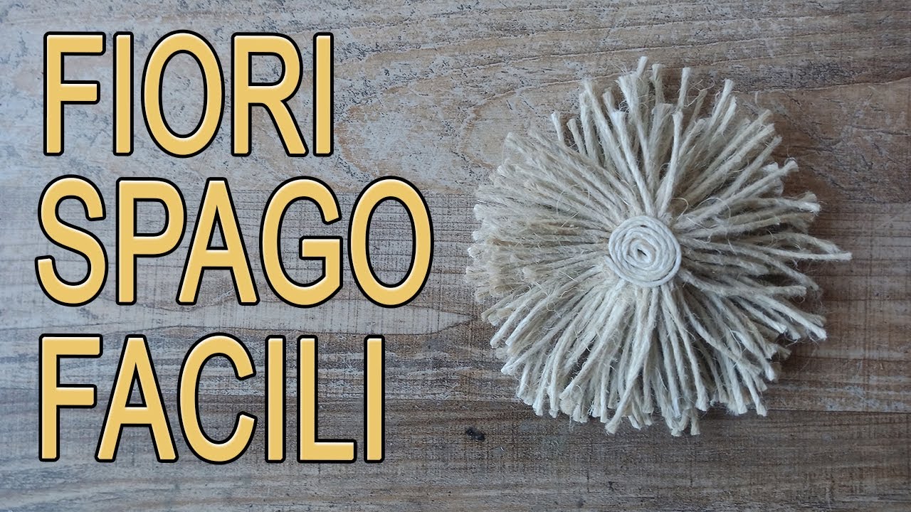Come fare FIORI CON LO SPAGO facilissimi - Tutorial - Arte Green