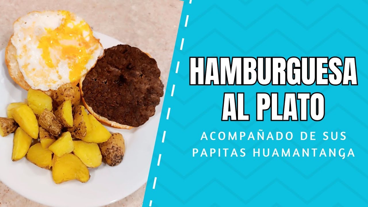 Hamburguesa al plato jugosita y 100% casera 😋