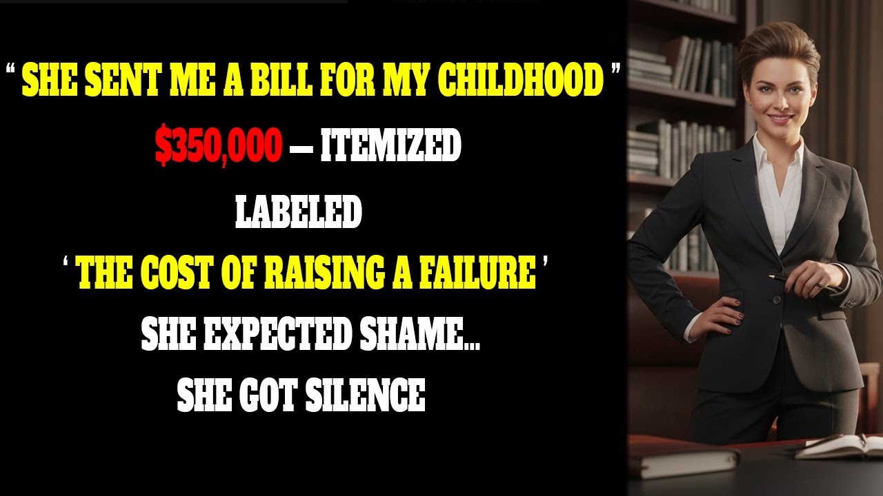 “My Mother Sent Me a $350,000 Bill… Labeled ‘The Cost of Raising a Failure’”