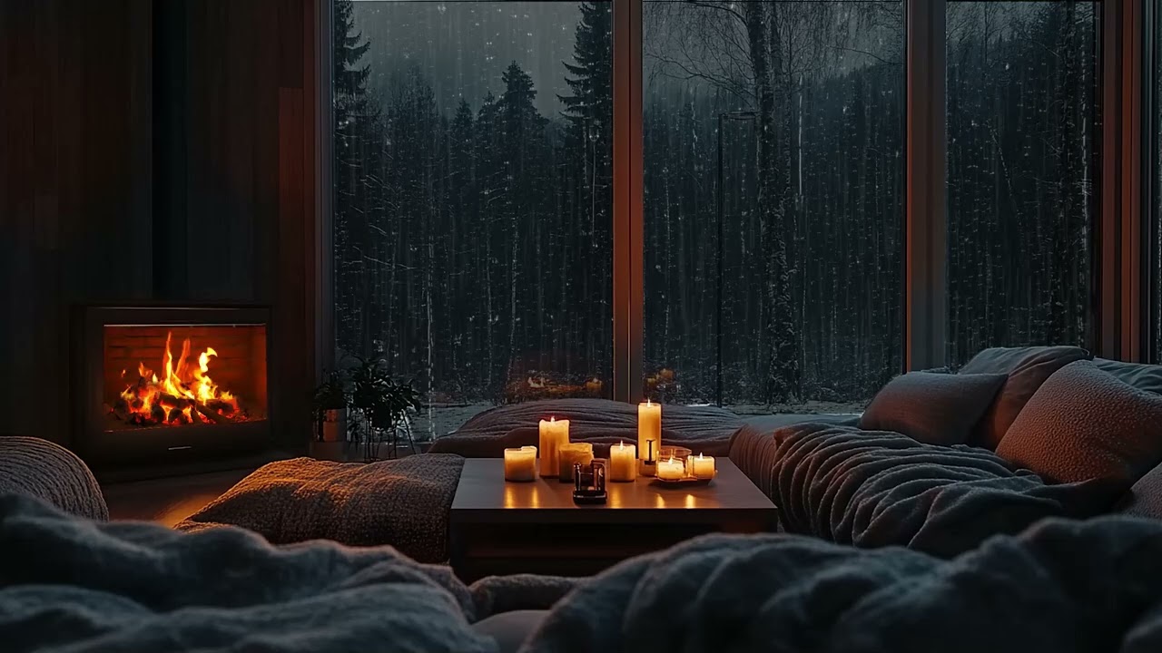 Cozy Room in the Forest with Relaxing Rain Sounds for Deep Sleep and Stress Relief
