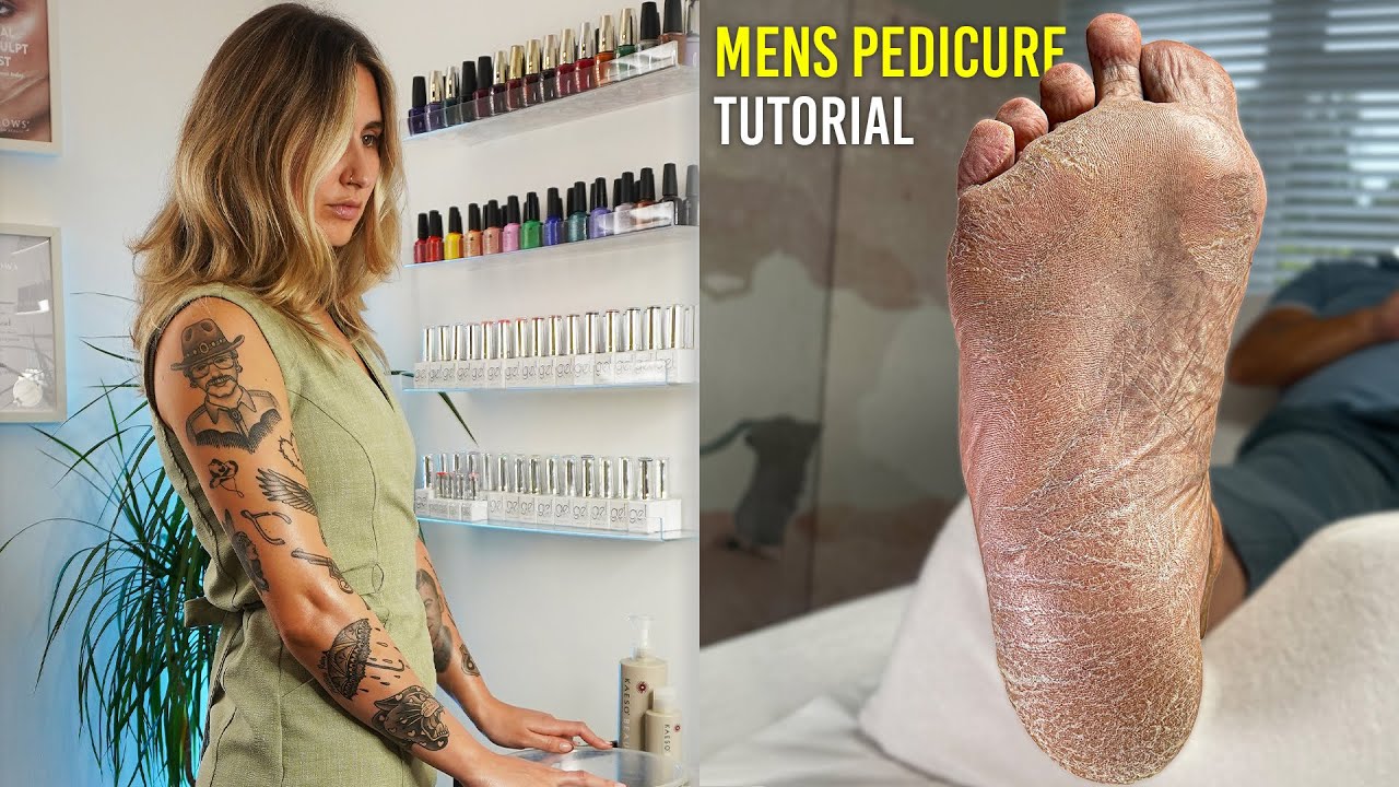 Satisfying Mens Pedicure Treatment Removing Crusty Hard Skin