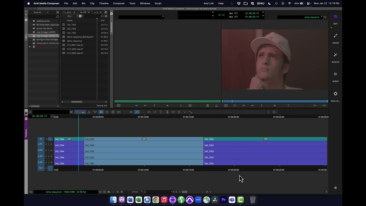 Avid quick tutorial: Timeline settings and tips