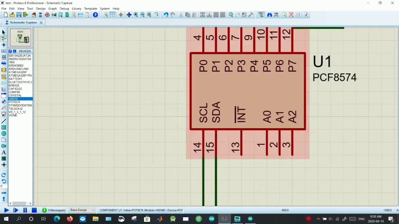 How to simulate I2C lcd in proteus with Arduino|كيفية وصل شاشة مع الاردوينو تسلسليا بسلكين فقط