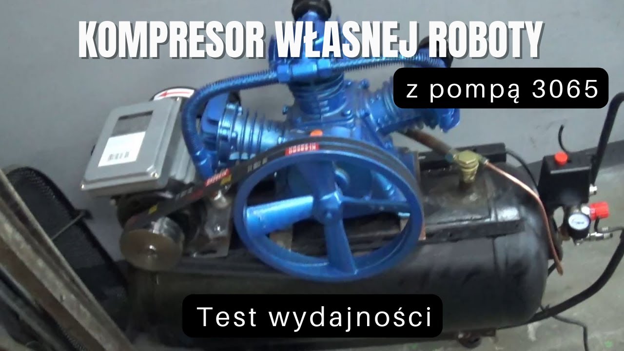 Kompresor własnej roboty z pompą 3065 + test wydajności