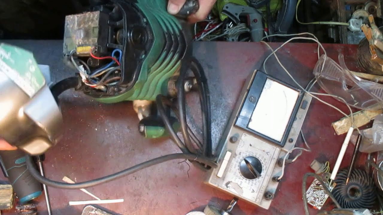 Включение после ремонта фрезера HITACHI M 12V2