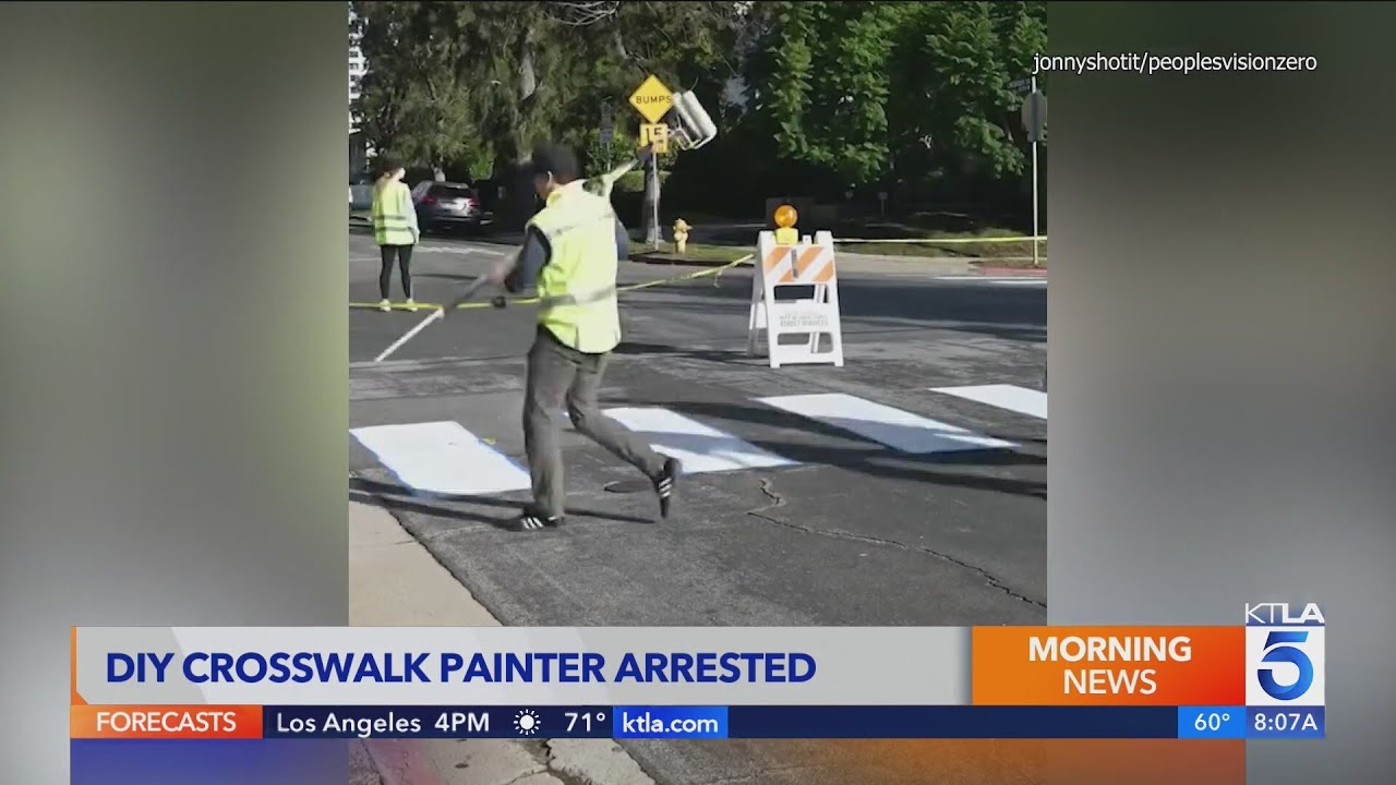 Los Angeles man arrested for painting his own crosswalks