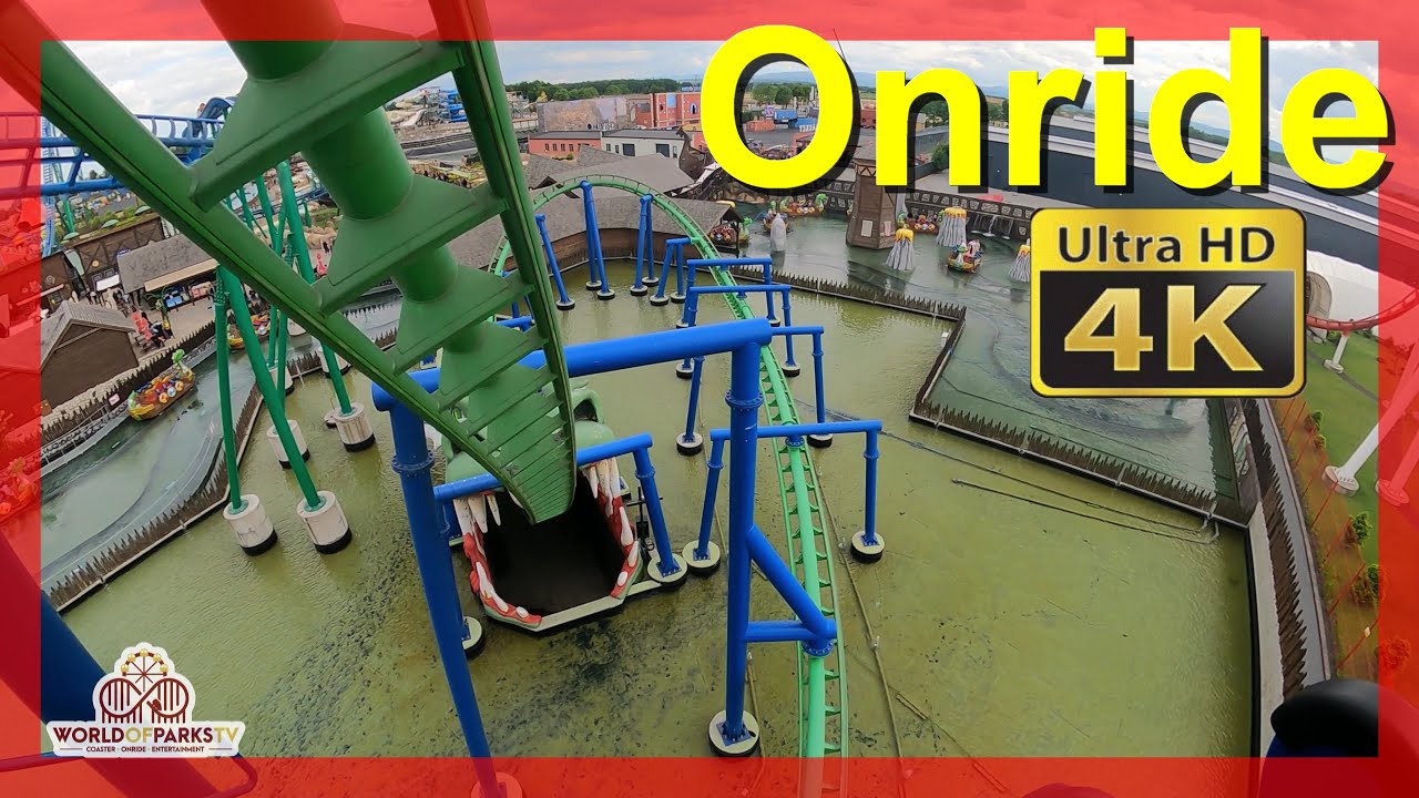 Dragon Roller Coaster RMF (POV)  Energylandia 2022 – Energylandia Achterbahn Dragon Coaster Onride
