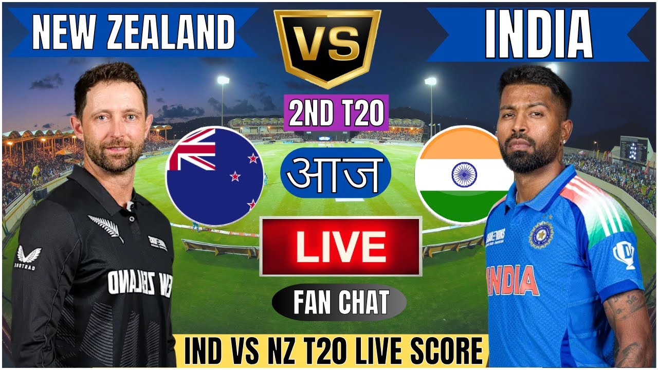 🔴Live India vs New Zealand 2nd T20 | Live Cricket Match Today | IND vs NZ T20 Live Score Match Today