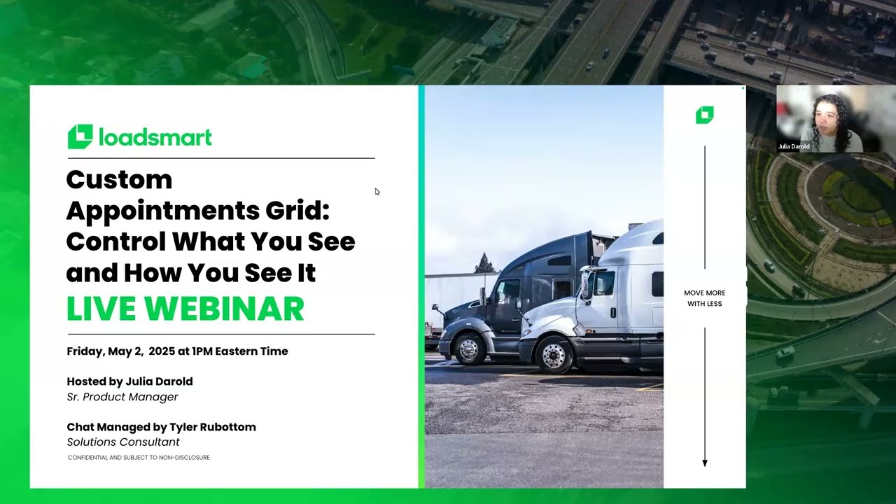 Opendock Webinar: Custom Appointments Grid