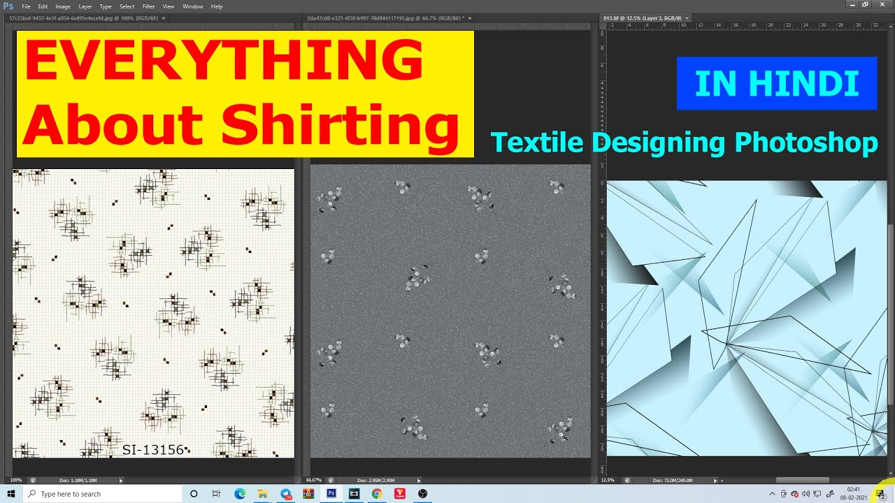Everything About Shirting | Textile Designing | Photoshop tutorial 2021