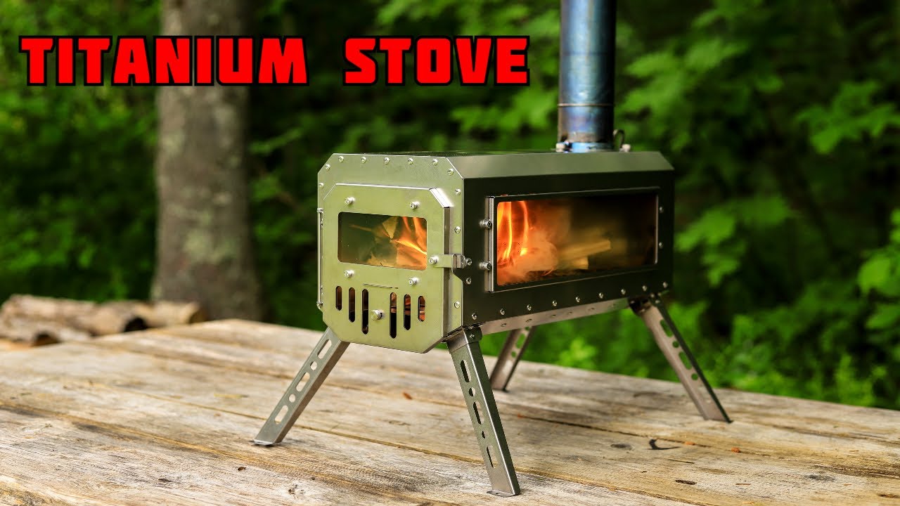 Pomoly Traveller Titanium Wood Stove - Portable Wood Stove For Tiny Homes And Van Life
