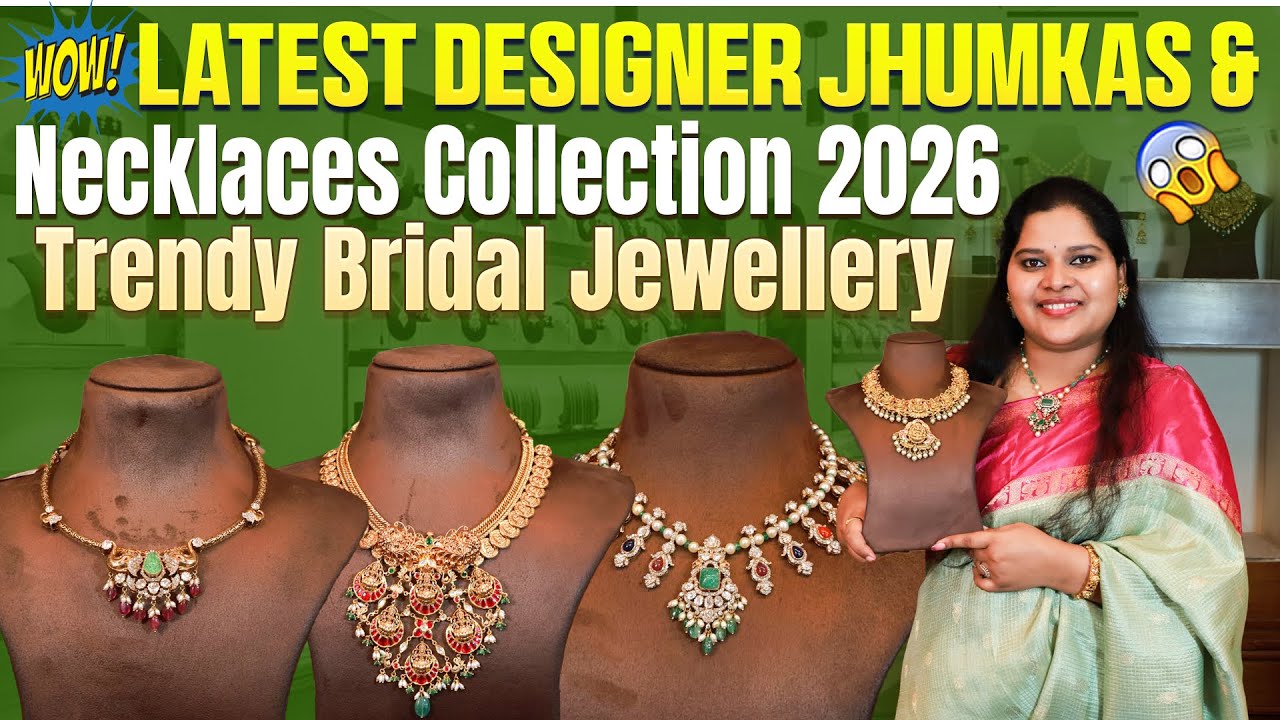 WOW! 😱 Latest Designer Jhumkas & Necklaces Collection 2026 | Trendy Bridal Jewellery